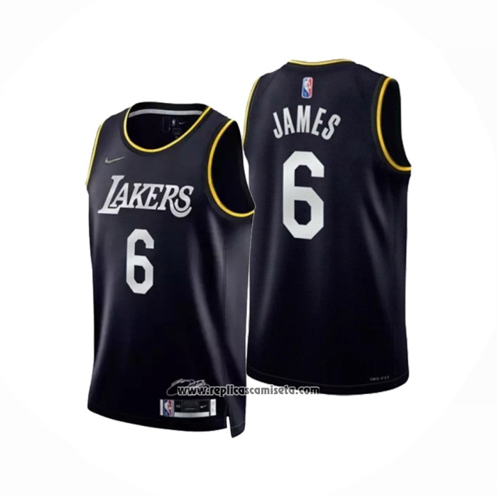 Camiseta lebron hot sale james lakers negra
